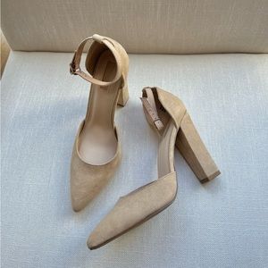 Forever 21 Suede Beige Heels